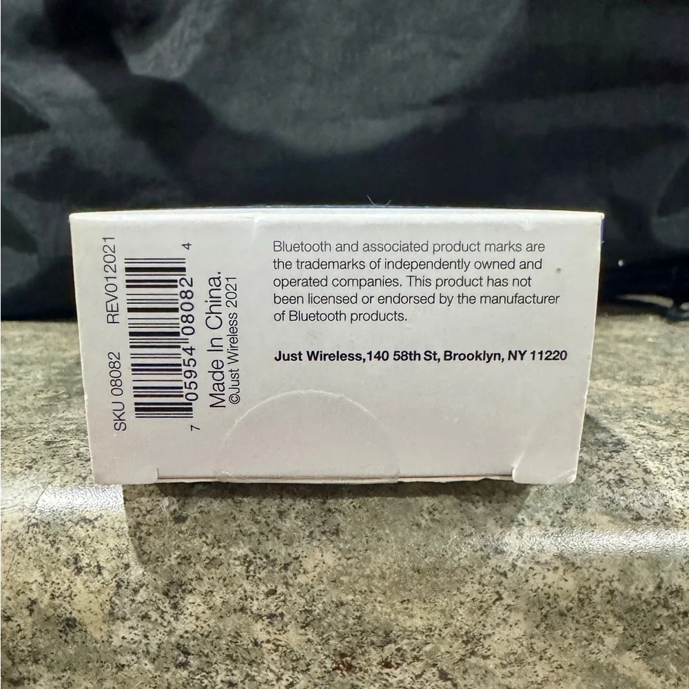 NIB Just Wireless Bluetooth Headset for hands free conversation.